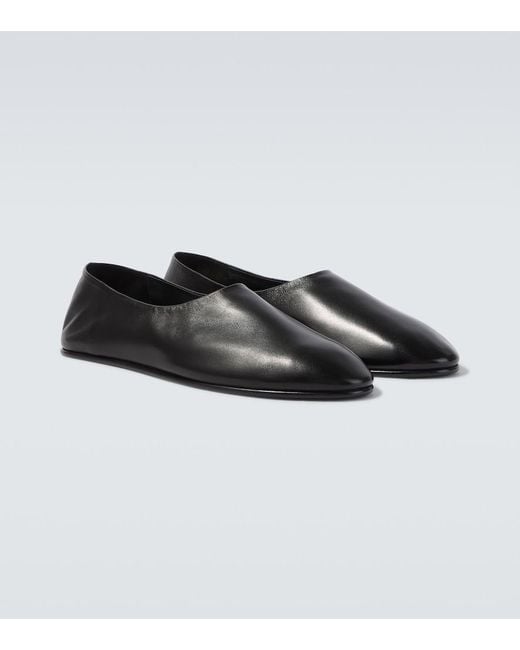 Fear Of God Black Ballerino Leather Slip-On Shoes for men