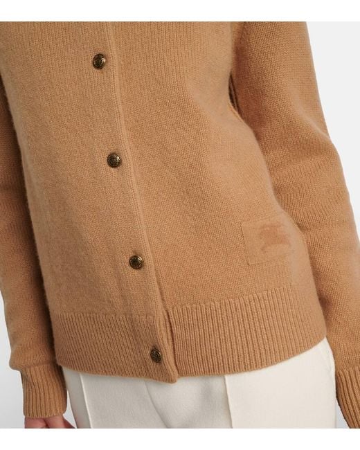 Burberry Brown Ekd Cashmere-Blend Cardigan