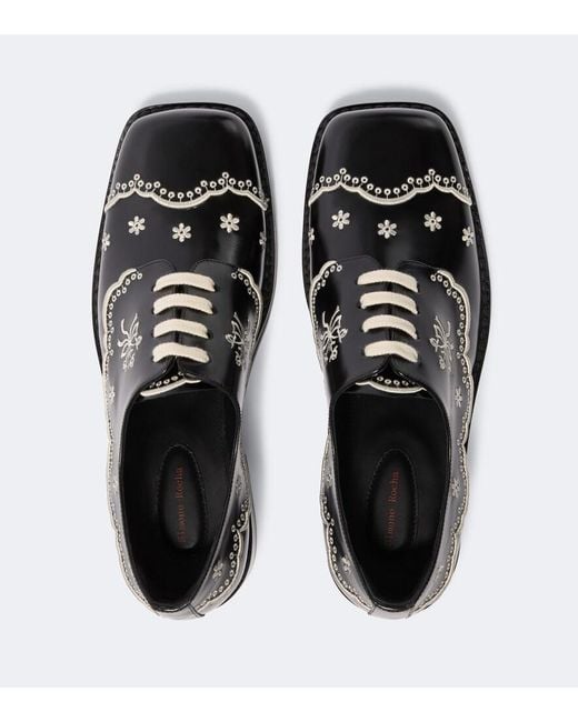 Brogues di Simone Rocha in Black da Uomo