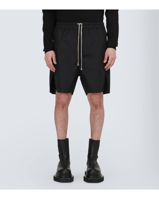 Rick Owens Black Cotton-blend Shorts for men