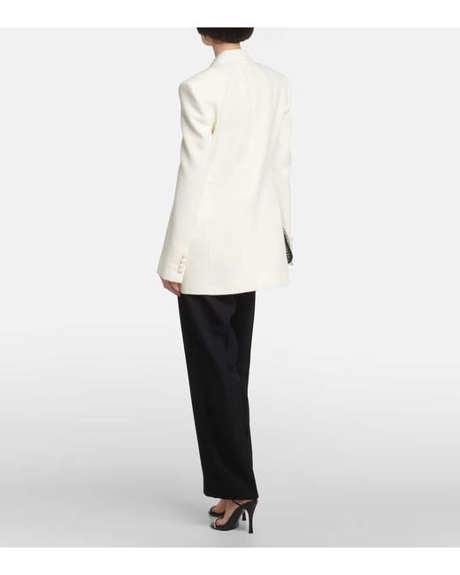 Stella McCartney White Wool Tuxedo Jacket