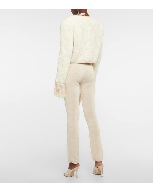 Magda Butrym Natural Crochet High-rise Slim Pants