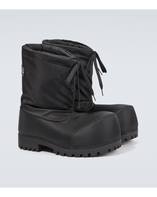 Balenciaga Black Alaska Nylon Ankle Boots for men