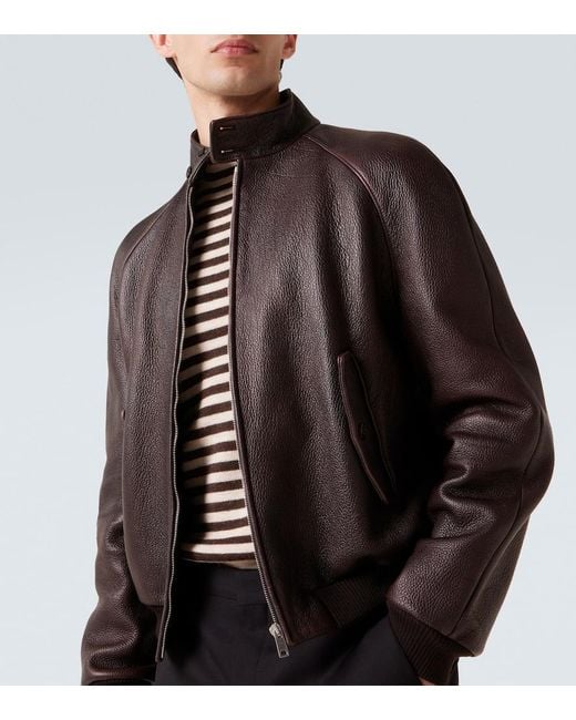 Prada Brown Leather Jacket for men