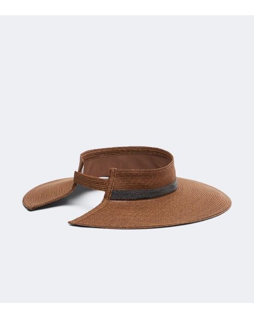 Brunello Cucinelli Brown Monili Visor