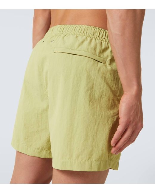 CDLP Green Poplin Swim Trunks for men