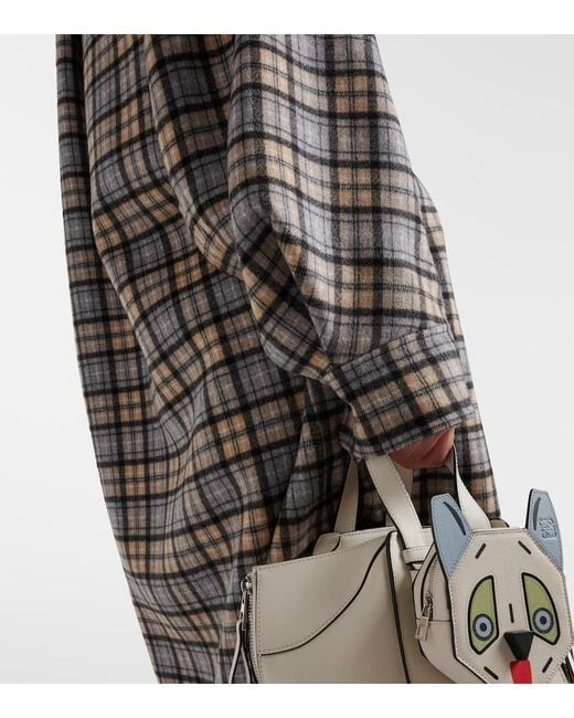 Loewe Gray Reversible Wool And Cashmere Coat