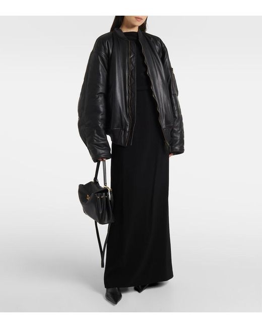 Balenciaga Black Leather Cargo Jacket