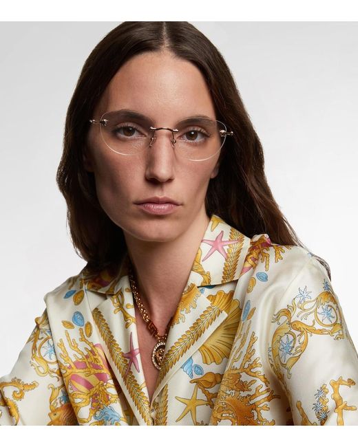 Versace Metallic Round Glasses
