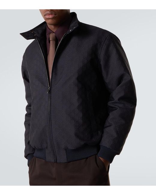 Gucci Black Gg Jacquard Track Jacket for men