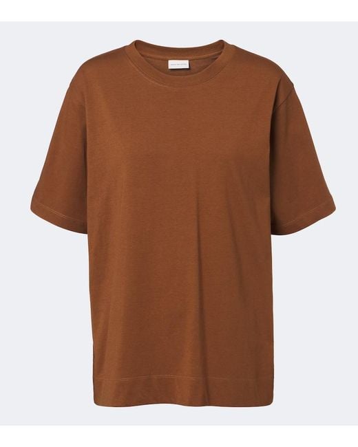 Dries Van Noten Brown Cotton Jersey T-Shirt