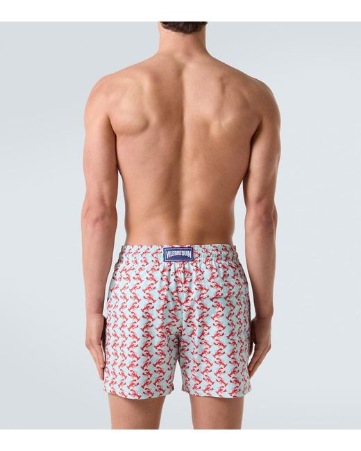 Vilebrequin Red Moorise Printed Swim Trunks for men