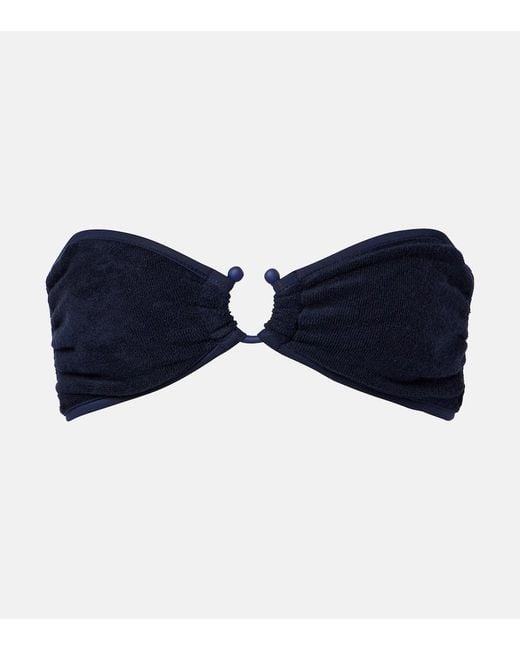 Top De Bikini Bandeau Seawaters Johanna Ortiz de color Blue