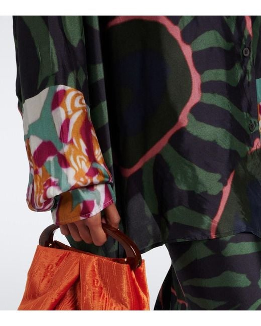 Dries Van Noten Black Printed Twill Shirt