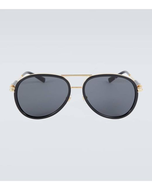 Versace Brown Medusa Roller Aviator Sunglasses for men