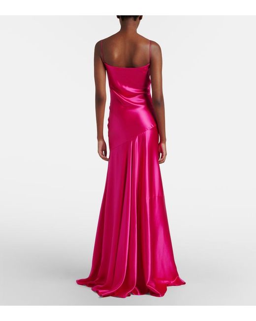 Alaïa Pink Silk Dress With Straps