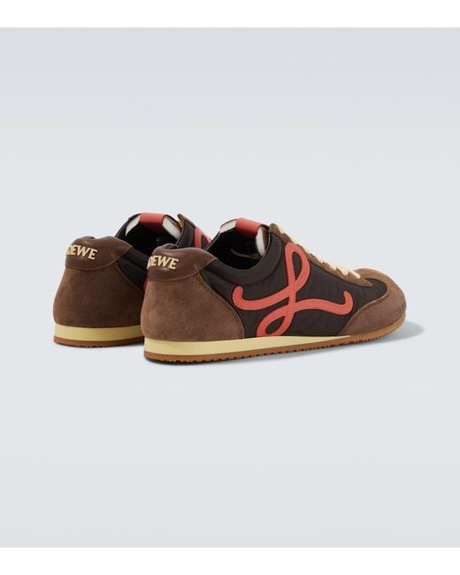 Loewe Brown Apos;S Ballet Runner 2.0 Nylon & Calfskin Sneakers for men