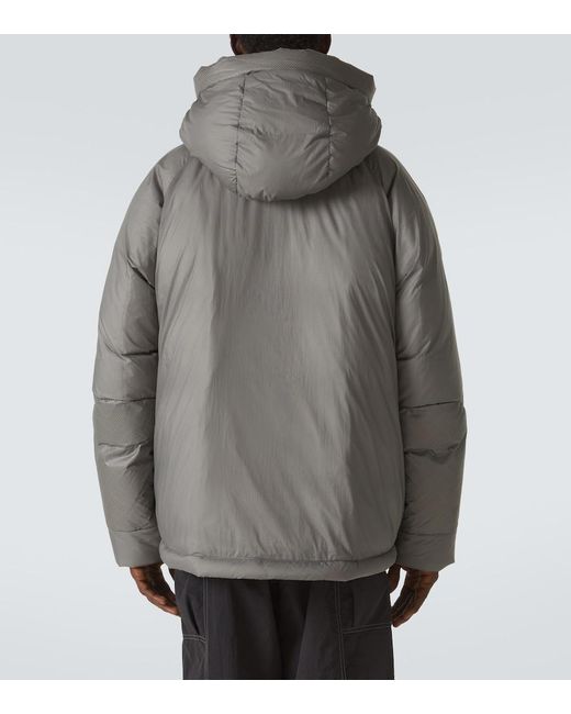 And Wander Gray Logo Puffer Jacket for men