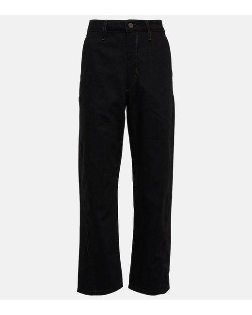 Lemaire Black Mid-Rise Slim-Straight Jeans