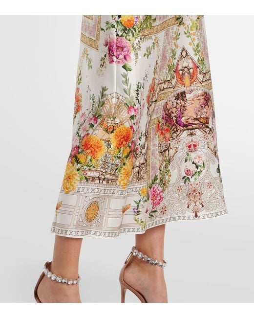 Camilla Multicolor Maxikleid Aus Seide
