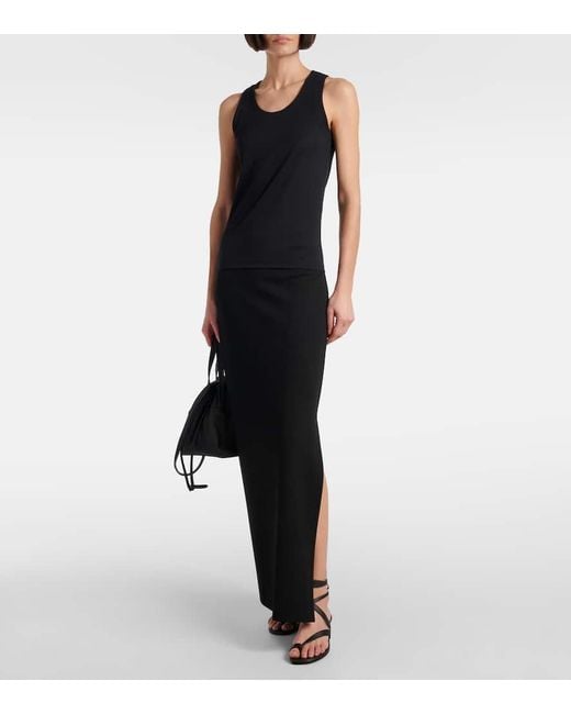 Khaite Black Lilth Crepe Jersey Pencil Skirt