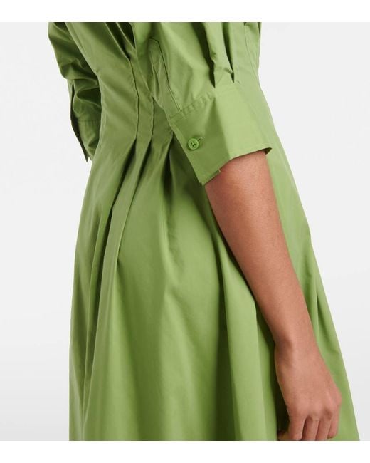 Jonathan Simkhai Green Jazz Cotton-Blend Poplin Midi Dress