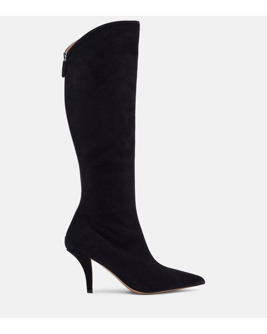 Paris Texas Black Jessica 75 Suede Knee-High Boots