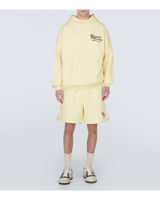 Shorts de jersey de algodon Gucci de hombre de color Yellow