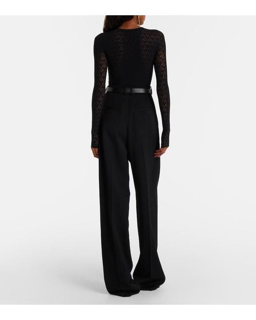 Wolford Black Cutout Lace Bodysuit