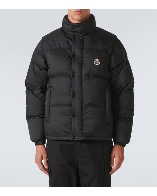 Moncler Black Reversible Down Hooded Jacket for men