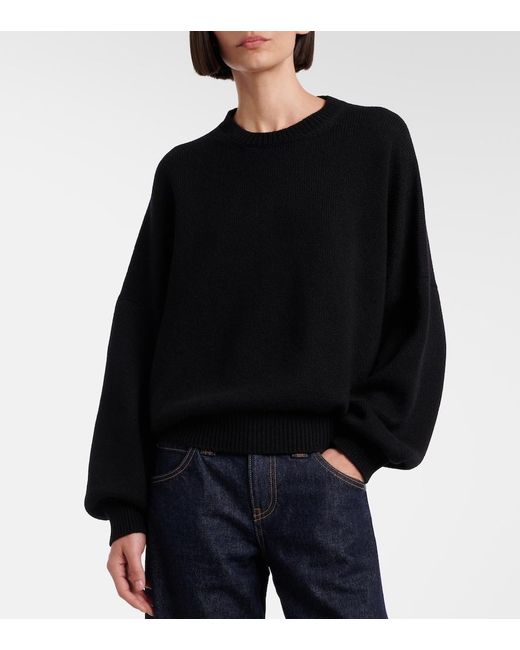 Khaite Black Margaux Oversized Cashmere Sweater