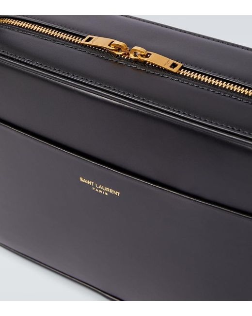 Saint Laurent White Paris Leather Camera Case for men