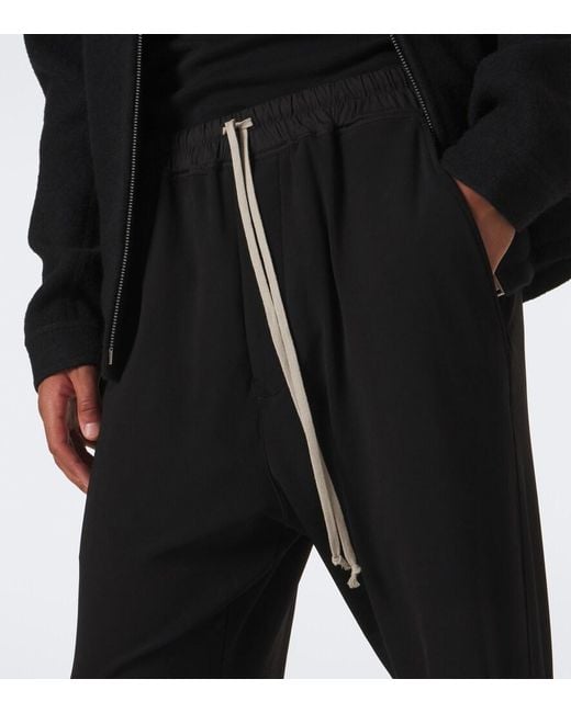 Rick Owens Black Tecuatl Technical Sweatpants for men