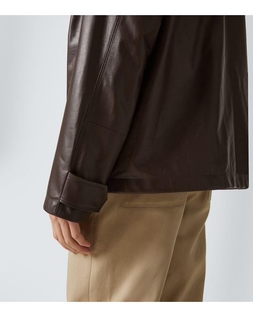 Tod's Brown Leather Jacket for men