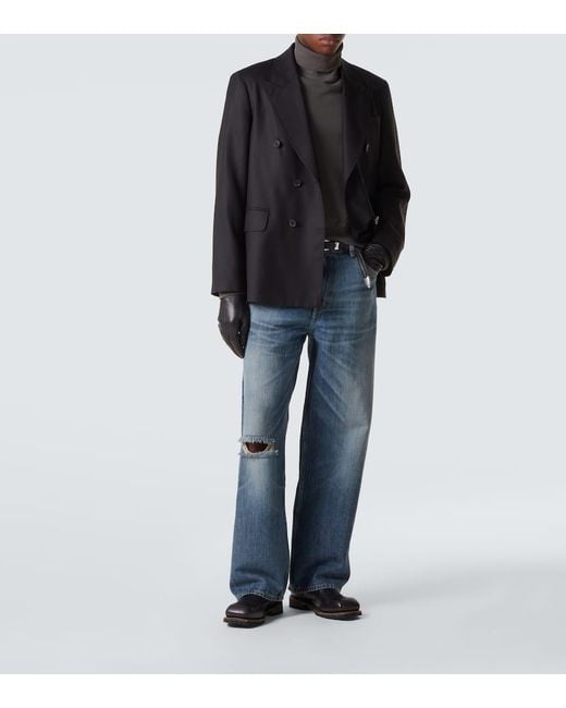 Our Legacy Blue Vast Cut High-Rise Wide-Leg Jeans for men