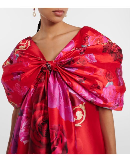 Bow Maxi Dress Camilla en coloris Red