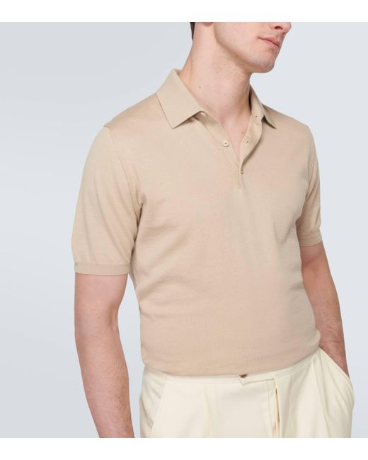 Kiton Natural Cotton Polo Shirt for men