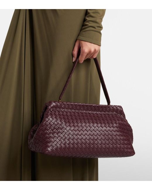 Bottega Veneta Purple The 1998 Intrecciato Leather Bowling Bag