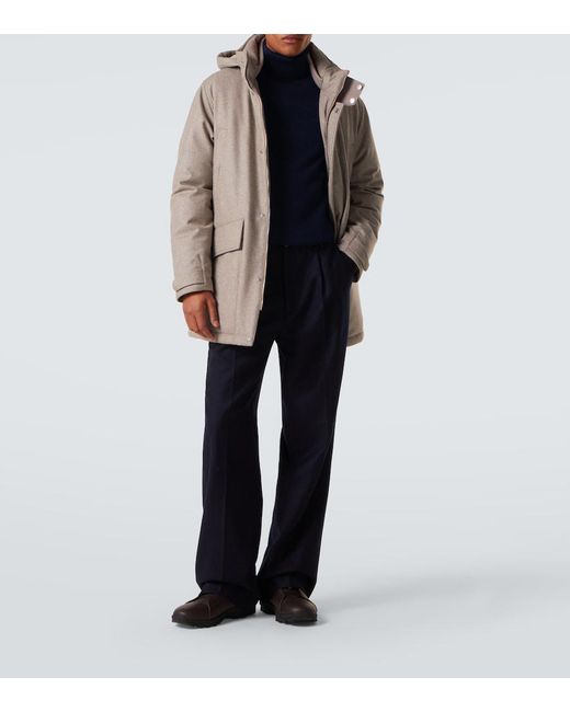 Zegna Natural Wool Down Jacket for men