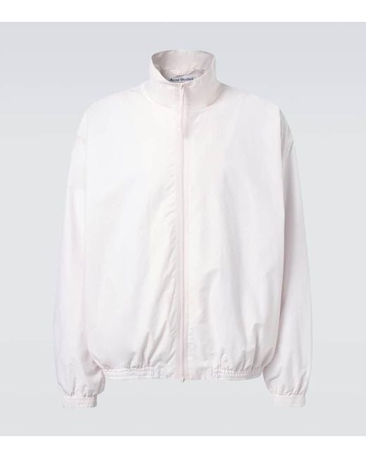 Acne White Technical Cotton-Blend Jacket for men