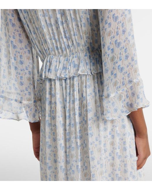 Velvet Gray Aerin Floral Sheer Maxi Dress