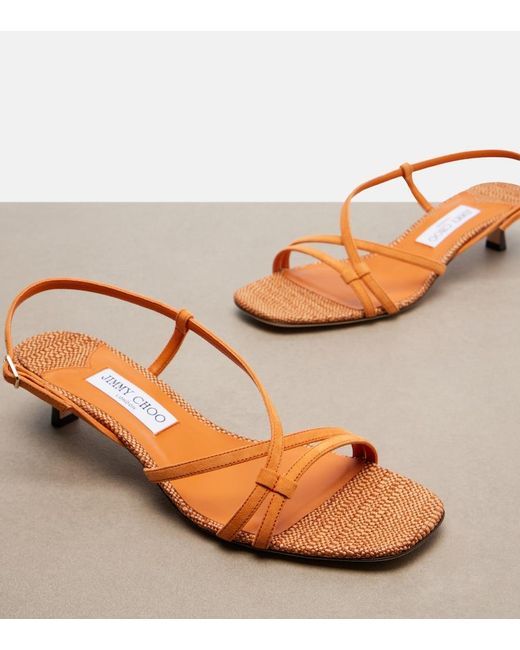 Jimmy Choo Brown Farris Suede Sandals