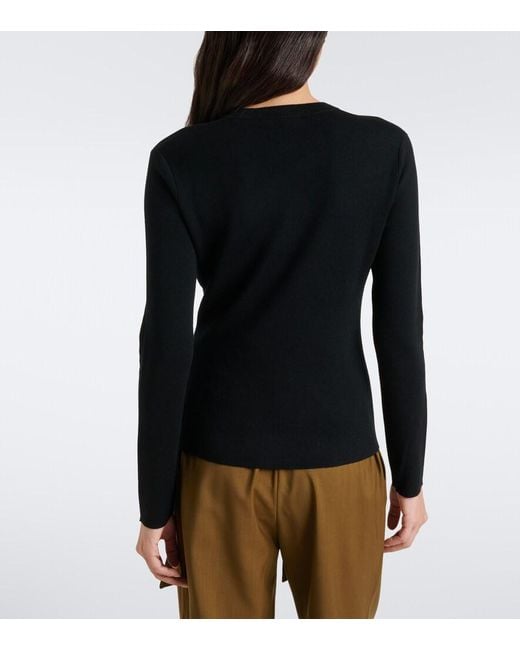 Max Mara Black Virgin Wool Sweater