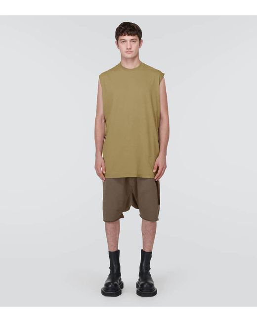 Rick Owens Green Tarp Cotton Jersey T-Shirt for men