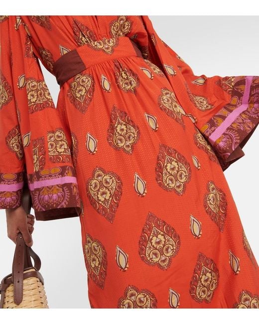 Johanna Ortiz Red Lady Of Caos Tunic Dress