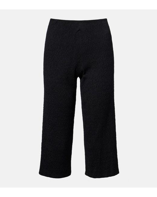 The Row Black Omero Silk Culottes