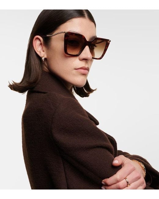 BVLGARI Brown Eckige Sonnenbrille Serpenti Viper