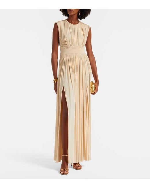 zimmermann pleated maxi dress Belted pleated paisley-print crepe de chine maxi dress - black
