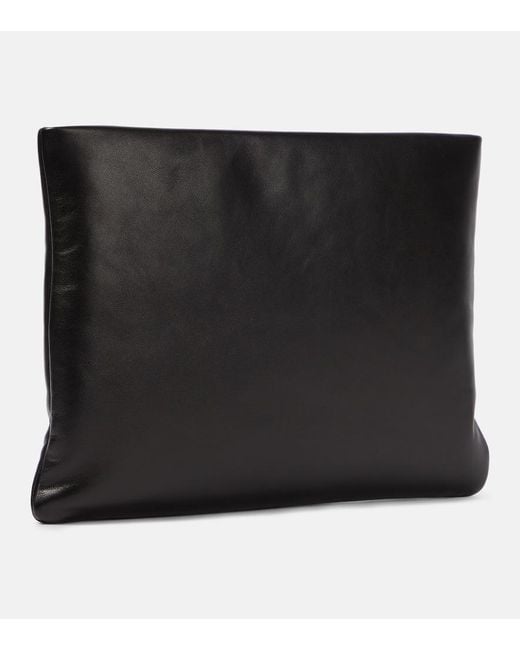 Saint Laurent Black Large Calypso Zipped Pouch