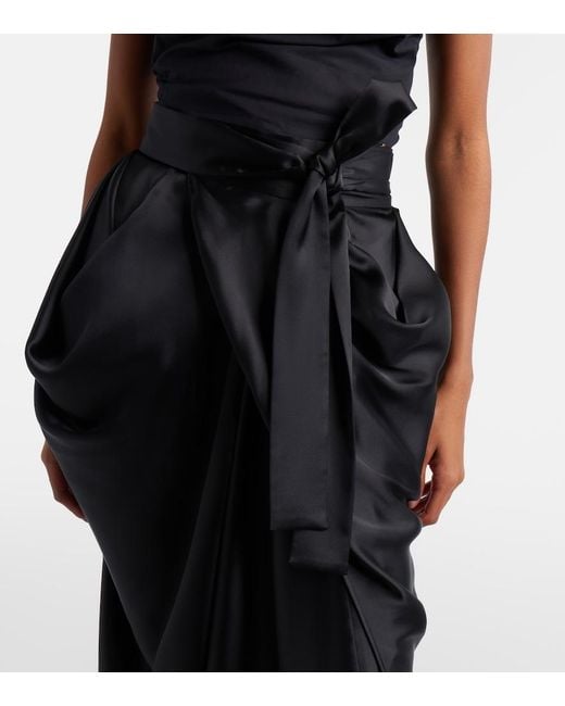 Vivienne Westwood Black Kendall Bow-Detail Maxi Skirt